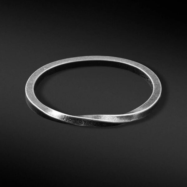 Kentious Never Give Up Metal Bracelet Silver